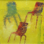 Stoelen 3 monoprint op papier (11 x 11 cm) 2015